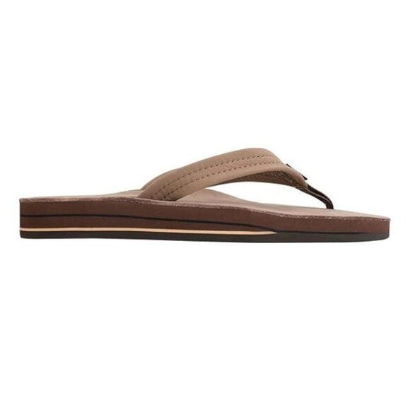 Women's Rainbow Sandal Double Layer Sandal Wide Strap Sierra Brown - Picture 1 of 4